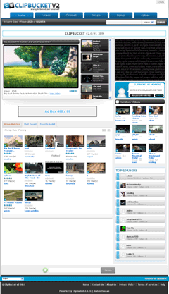 ClipBucket�f����ʂ̃X�N���[���V���b�g
